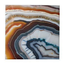 Red Terracotta White Black Blue Gold Agate Geode Fliese
