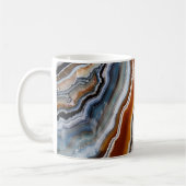 Red Terracotta White Black Blue Gold Agate Geode Kaffeetasse (Links)