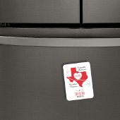 Red Texas Curling Ribbon Save the Date Magnet