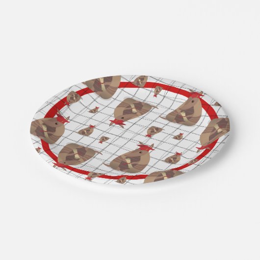 Red Texas Graduate Armadillo Pappteller (Schrägansicht)