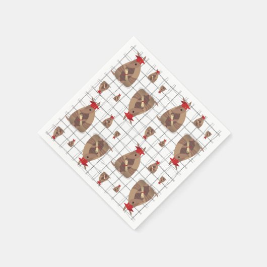 Red Texas Graduate Armadillo Serviette (Ecke)