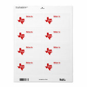 Red Texas Heart Label (Vorne)