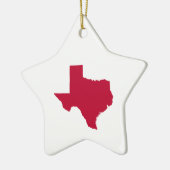 Red Texas Map Form Blank Keramik Ornament (Links)