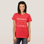 Red Text Design SUMMER LIEBE VIBES T - Shirt (Vorne ganz)