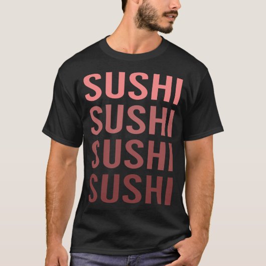 Red Text Sushi Making T-Shirt (Vorderseite)