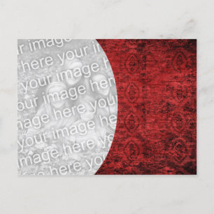 Red Texted Cutout Postkarte