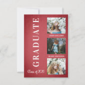 Red Textile Abschluss Drei Foto Session (Vorderseite)