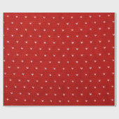 Red Textile Pattern Geschenkpapier (Flach)