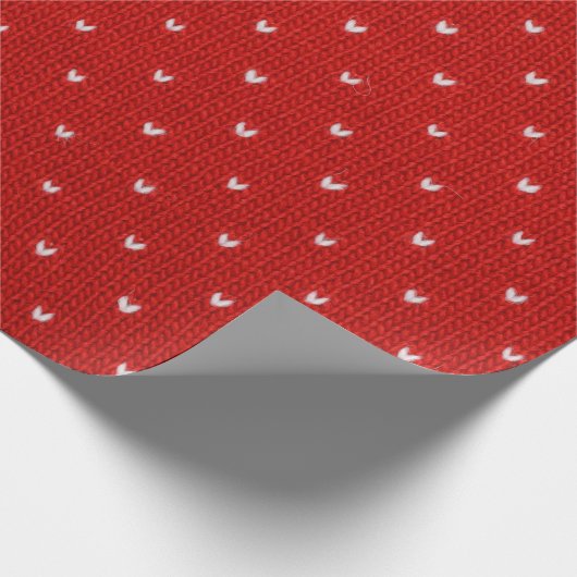 Red Textile Pattern Geschenkpapier (Ecke)