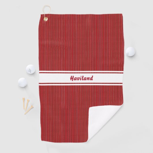 Red Texture Personalisiert Golf Handtuch HAMbWG (Insitu)
