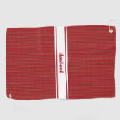 Red Texture Personalisiert Golf Handtuch HAMbWG (Horizontal)