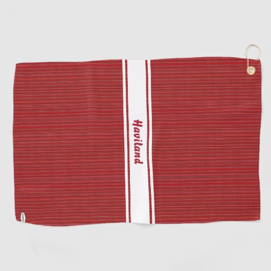 Red Texture Personalisiert Golf Handtuch HAMbWG (Horizontal)