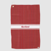 Red Texture Personalisiert Golf Handtuch HAMbWG (Vorderseite)