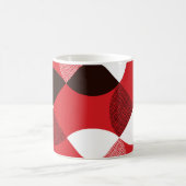 Red Textured Diagonal Dynamic Pattern Kaffeetasse (Mittel)