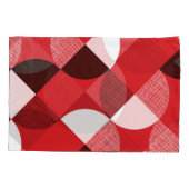Red Textured Diagonal Dynamic Pattern Kissenbezug (Rückseite)