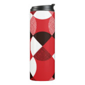 Red Textured Diagonal Dynamic Pattern Thermosbecher (Nach links gedreht)