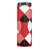 Red Textured Diagonal Dynamic Pattern Thermosbecher (Rückseite)