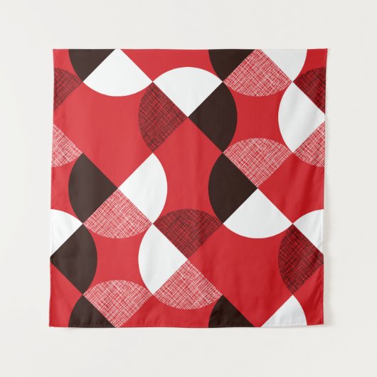 Red Textured Diagonal Dynamic Pattern Wandteppich (Vorderseite (Horizontal))