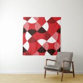 Red Textured Diagonal Dynamic Pattern Wandteppich (Beispiel)