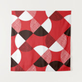 Red Textured Diagonal Dynamic Pattern Wandteppich (Vorderseite)