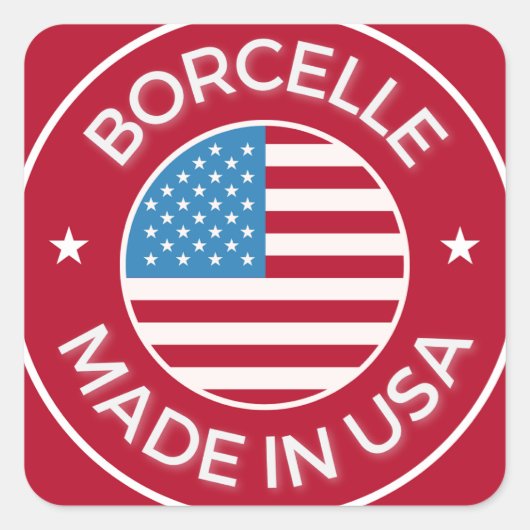 Red Textured Made in USA Circle Sticker (Vorderseite)