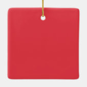 Red Textured Top Custom Ornament (Rückseite)