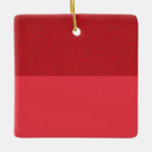 Red Textured Top Custom Ornament (Vorderseite)