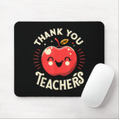 Red Thank You Teachers Motivational Appreciation F Mousepad (Mit Mouse)