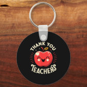 Red Thank You Teachers Motivational Appreciation F Schlüsselanhänger (Vorderseite)