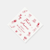 Red Thates Amore Brautparty Serviette (Ecke)