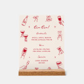 Red Thates Amore Party Cin Cin Cin Bar Acrylschild (Vorderseite)