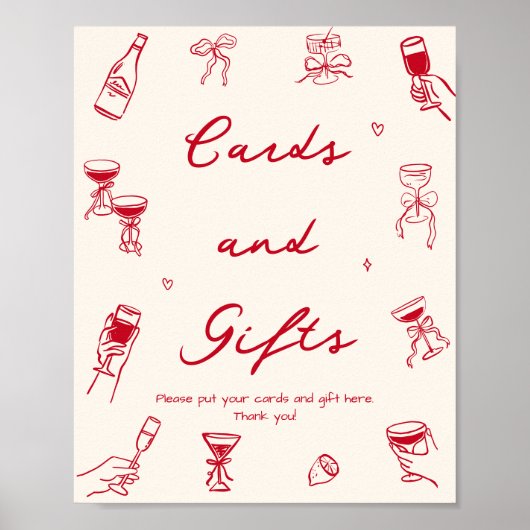 Red Thates und mehr Brautparty Karten und Geschenk Poster (Vorne)