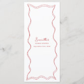 Red That's Amore Italian Pizza Wine Brautparty Menükarte (Rückseite)