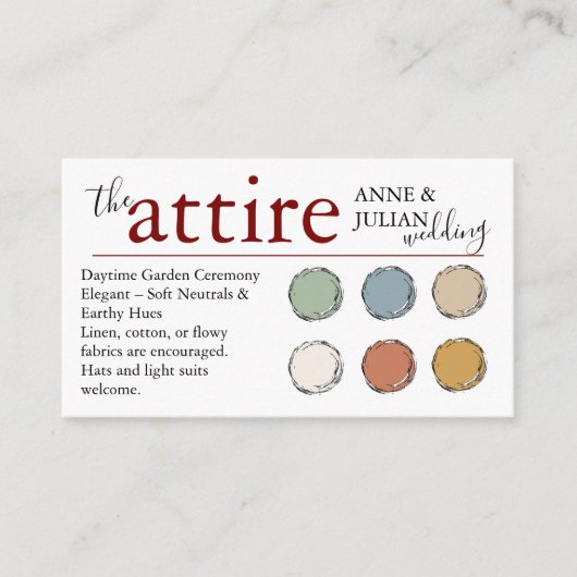 Red The Attire QR Code enclosure Card Begleitkarte (Vorderseite)