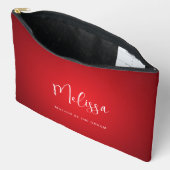Red Theme Wedding Mother The Groom Individuelle Na Zubehörtasche (Offen)