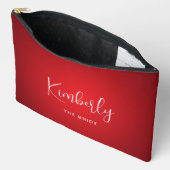 Red Theme Wedding the Bride Custom Personalisiert Zubehörtasche (Offen)