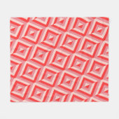 Red Three Tone Diamond Pattern Fleecedecke (Vorderseite (Horizontal))