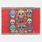 Red Throw - Large Rug - Gothic Skull -  Decke (Vorderseite)