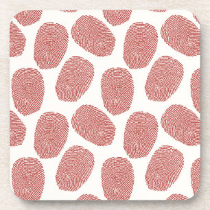 Red Thumbprint Muster Untersetzer