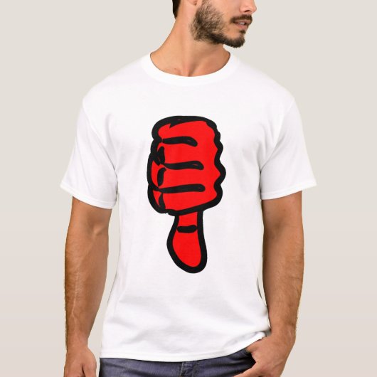 Red Thumbs Down T-Shirt (Vorderseite)
