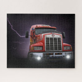 Red Thunder KW Big Rig 18 Wheeler Puzzle