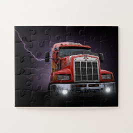 Red Thunder KW Big Rig 18 Wheeler Puzzle