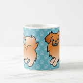 Red Tibetan Spaniel Cartoon Dog Kaffeetasse (Mittel)