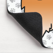 Red Tibetan Spanisch Niedlich Cartoon Dog & Paws Mousepad (Ecke)