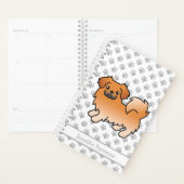 Red Tibetan Spanisch Niedlich Cartoon Dog & Text Planer (Anzeige)