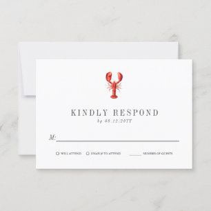 Red Tide   Hummer Themed   Hochzeit RSVP Karte