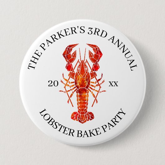 Red Tide | Hummerkuchen Button (Vorderseite)