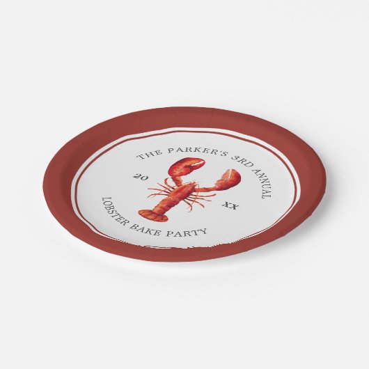 Red Tide | Hummerkuchen Pappteller (Schrägansicht)