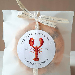 Red Tide Hummerkuchen Runder Aufkleber