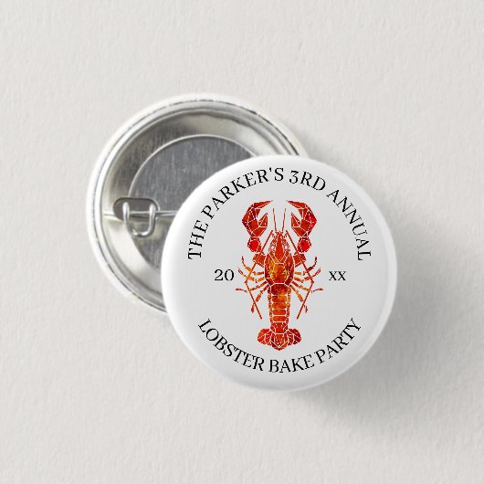 Red Tide | Lobster Bake Button (Vorne & Hinten)
